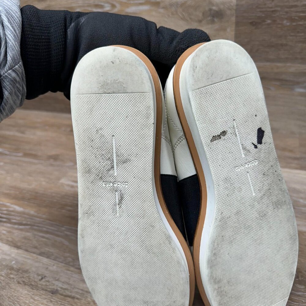 Dolce Vita Saxon White Leather Slip on Loafers Women's Size 9 - Picture 4 of 7